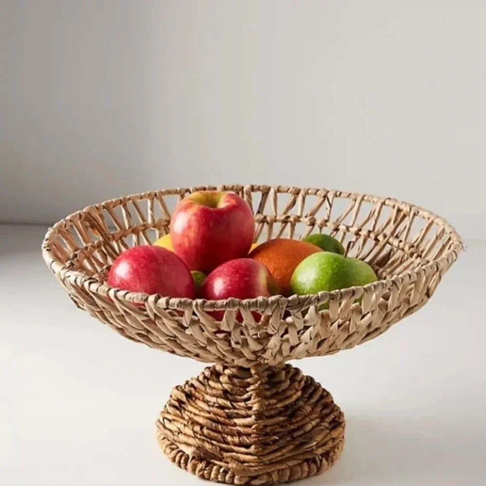 Anthropologie Wicker Fruit Bowl
